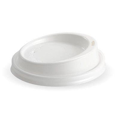 BIOPAK PS 90MM COFFEE LID WHITE (SLV50) 20