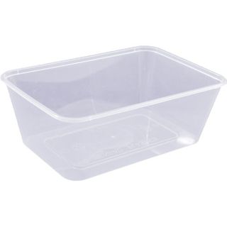 900ML GENFAC RECTANGLE CONTAINER CLEAR (50SLV) 10