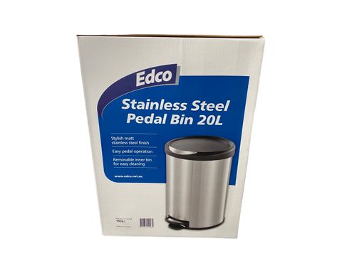 STAINLESS STEEL PEDAL BIN 20 LITRE