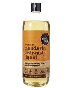 SIMPLY CLEAN MANDARIN DISHWASH LIQUID 1LTR