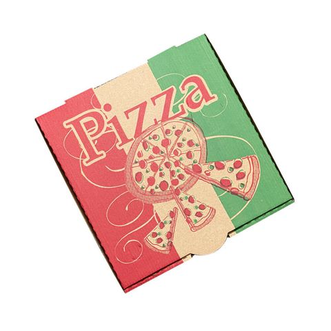 10" PIZZA BOX BROWN PRINT - (50PK)