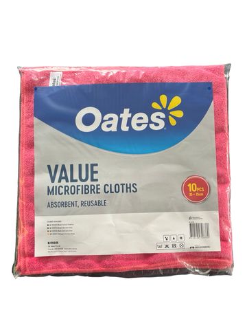 RED MICROFIBRE VALUE CLOTH 10PKT (MF-035VR)