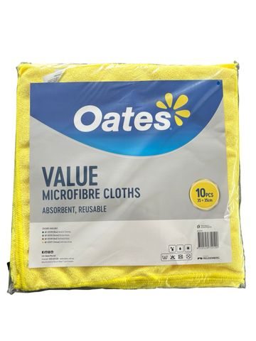 YELLOW MICROFIBRE VALUE CLOTH 10PKT (MF-035VY)