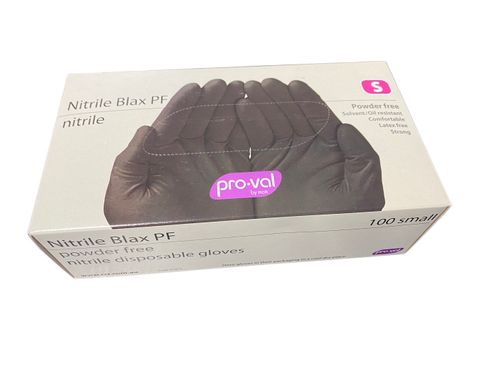 NITRILE BLACK SMALL GLOVE (100)