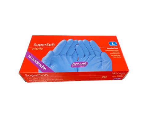 NITRILE BLUE GLOVE LARGE (100)