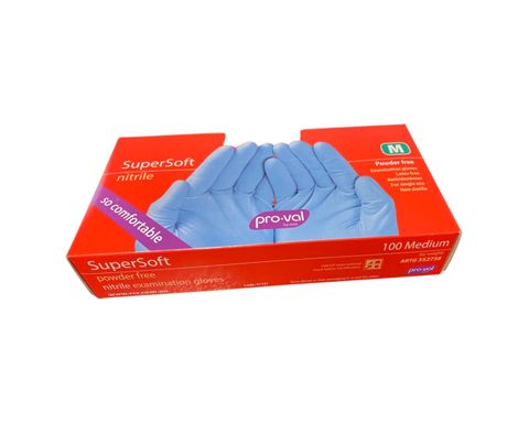 NITRILE BLUE GLOVE MEDIUM (100)