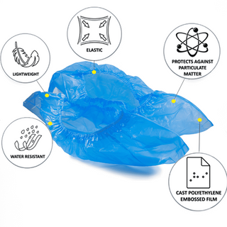 BLUE  PLASTIC OVER SHOES 100