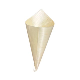 FOOD CONE BIO WOOD 240MM LONG 50PKT (20)