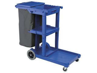 BLUE JANITOR CART