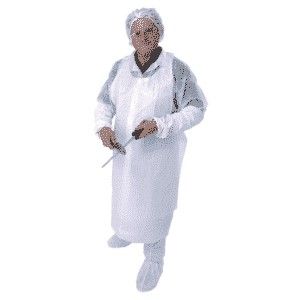 DISPOSABLE APRON, WHITE (PK50)