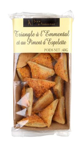 Gourmet de Paris Emmental & Espelette Pepper Triangles 60g