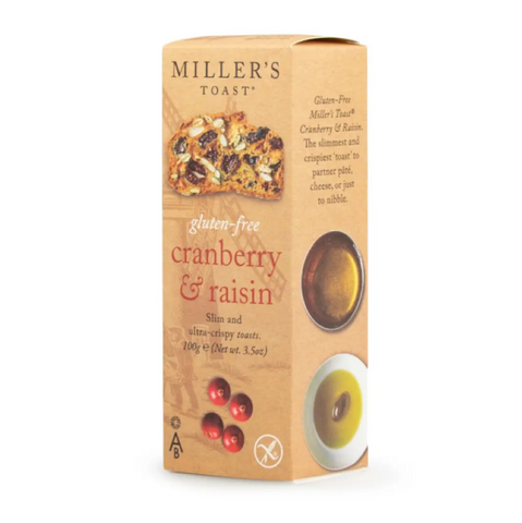 Miller's Toast - Gluten Free Cranberry & Raisin 100g