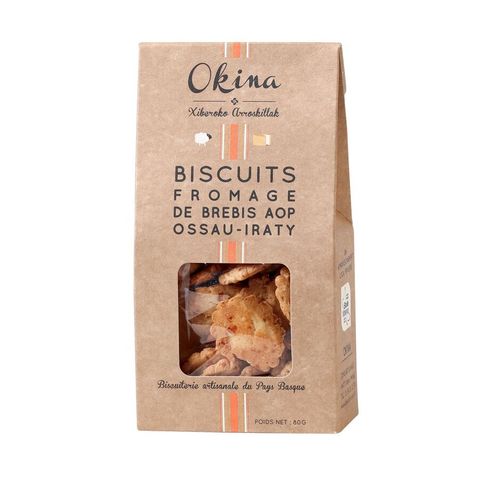 Okina Biscuits Ewe Cheese Ossau Iraty AOP 80g