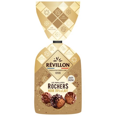 Revillon Papillote Dark & Milk Chocolate Rochers 370g