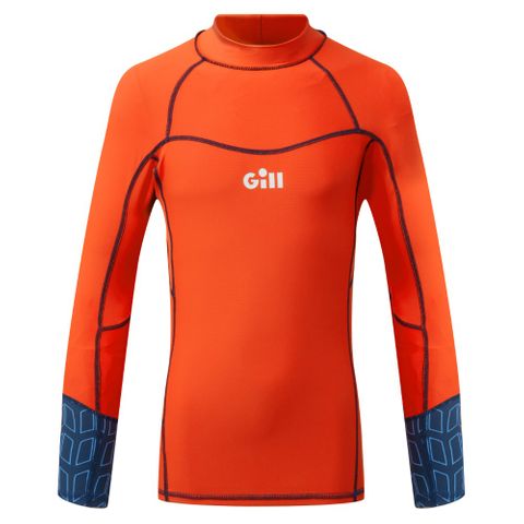 Pro Rash Vest Long Sleeve Junior Orange JM