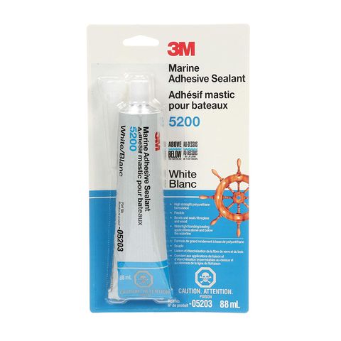 5200 Marine Adhesive Sealant Fast Cure White PN05220 88.7mL