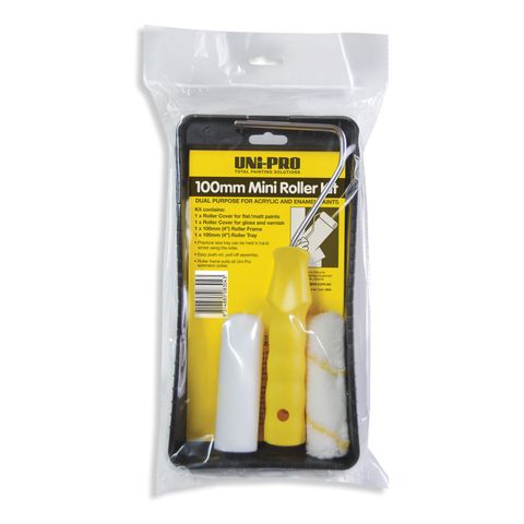 UNi-PRO Mini Roller Kit Yellow Stripe & HD Foam 100mm