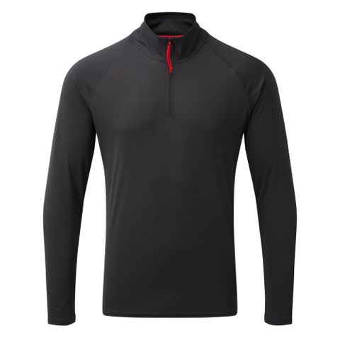 Men's UV Tec Long Sleeve Zip Tee Charcoal XS