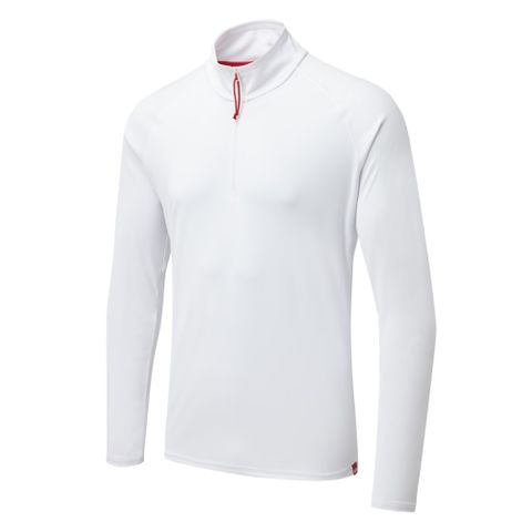 Men's UV Tec Long Sleeve Zip Tee White L