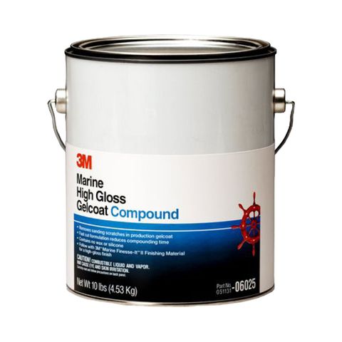 Marine High Gloss Gelcoat Compound 06025, 4.53kg