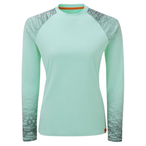 Women's UV Tec Long Sleeve Tee Morning Mist sz 14