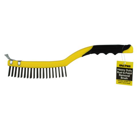 UNi-PRO Wire Brush Black Plastic Small 4 Row