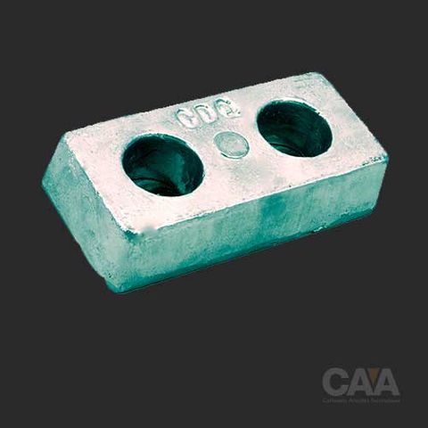 CDZ2-63-1.50H Zinc Rect Anode Bolt-On2Kg