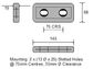 CDZ2-63-75H Zinc Rect Anode Bolt-On 1Kg