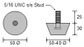 CDZ6C-50B Type 1 Zinc Anode 50mm Dia/Bolt