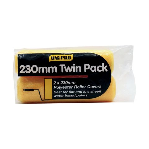UNi-PRO Twin Pack Roller Covers 10mm Nap 230mm