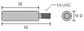 CDZ9-070 Caterpillar Zinc Eng Anode 10 X50
