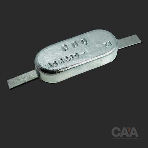 CDZ2-73-125S Zinc Obl Anode W/Strap 2.85Kg