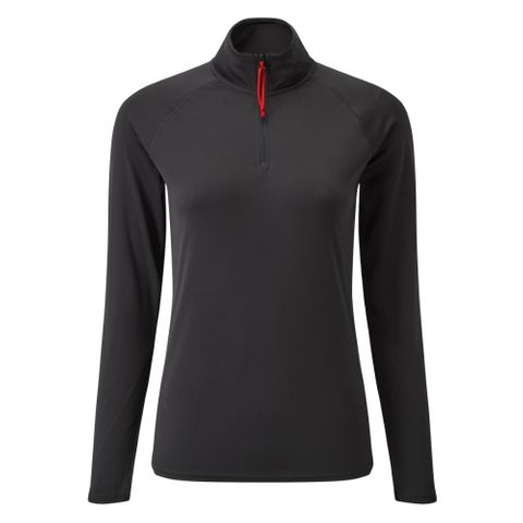 Women's UV Tec Long Sleeve Zip Tee Navy 6