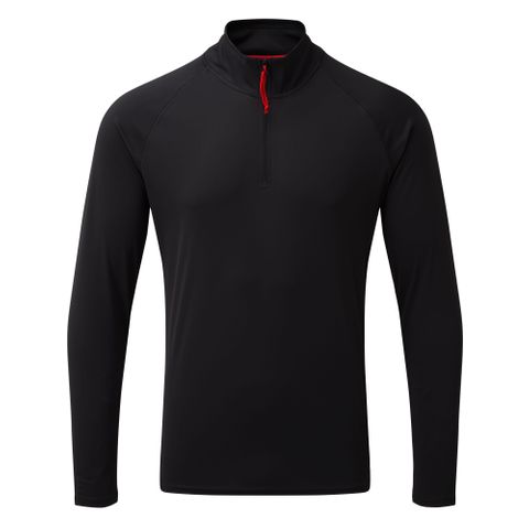 Men's UV Tec Long Sleeve Zip Tee Black XS