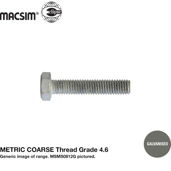 M12 X 16 4.6 COMM. SETSCRW GAL