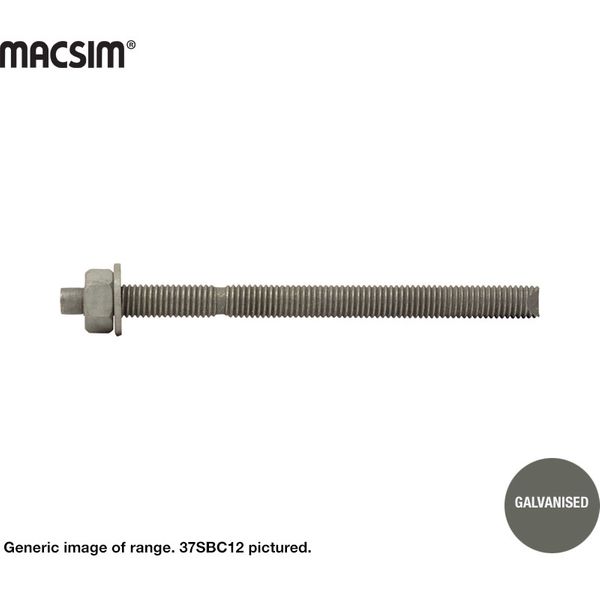 12 x 160mm CHEMCAP STUD - GALV