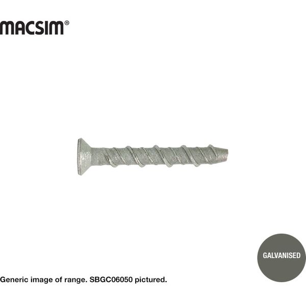 6mm x 75mm GALV CSK SCREWBOLT