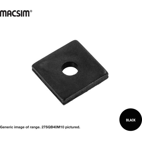 50x50xM10 BLACK SQ WASHER