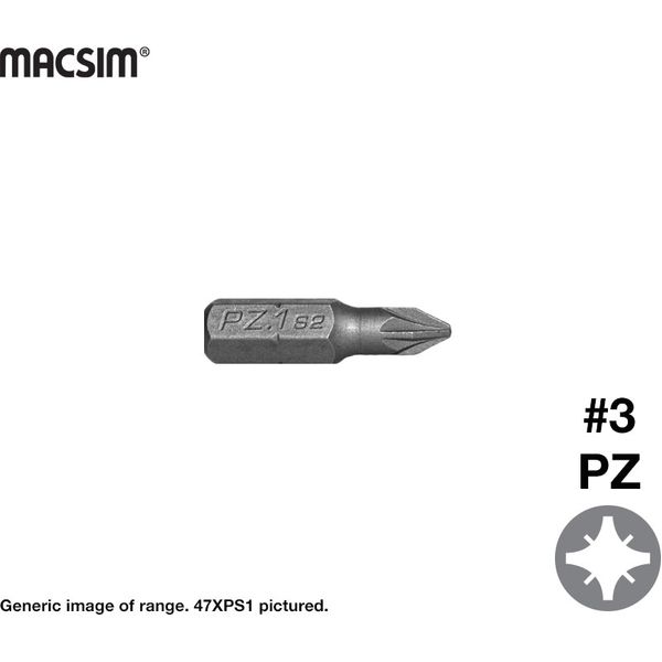 3 x 25mm POZIDRIVE BIT