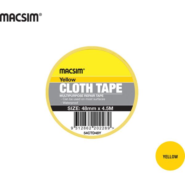 48mm CLOTH TAPE YELLOW-BOX 12