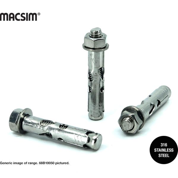 10mmx50mm MASONBOLTS 316 S/S