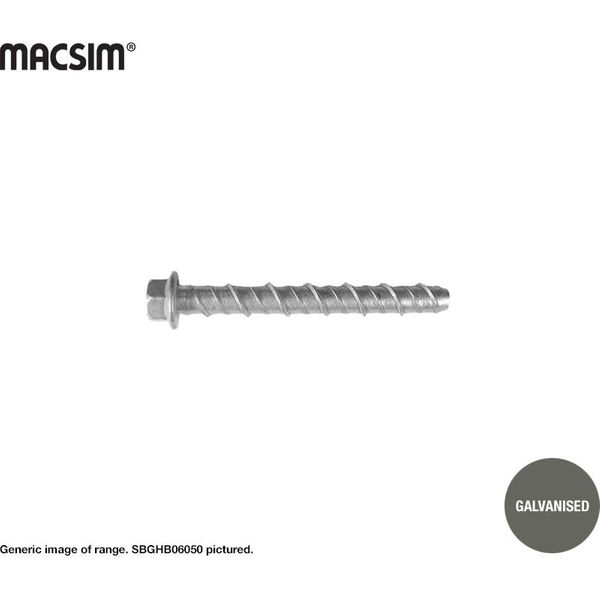 6mmx50mm GALV HEX SCREWBOLT