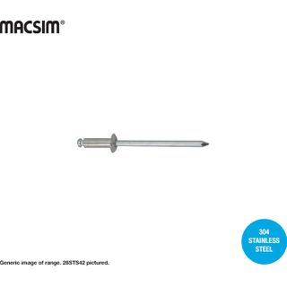 3.2mm x 9.6mm STAINLESS RIVET