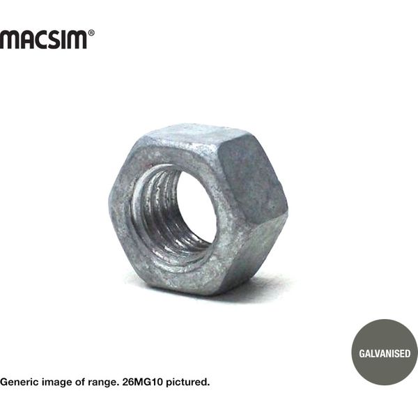 10mm HEX NUTS GALV