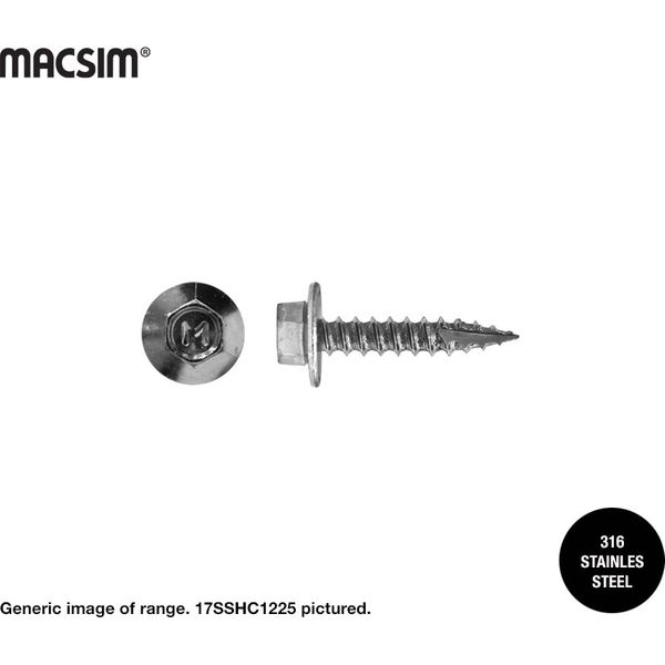 12-11x25mm HWF T/17 SCW 316SS