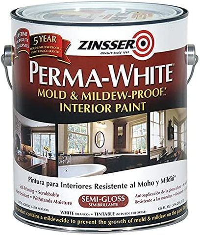 Perma White Mold & Mildew Proof Paint (Gallon) (White) (Semi Gloss)