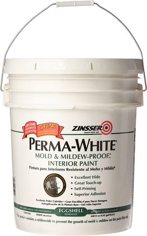 Perma White Mold & Mildew Proof Paint (5 Gallon) (White) (Eggshell)