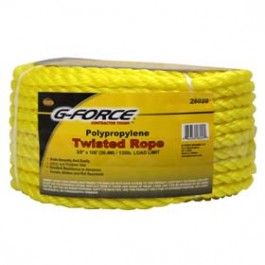 Yellow Twisted Poly Rope (3/8" X 100')
