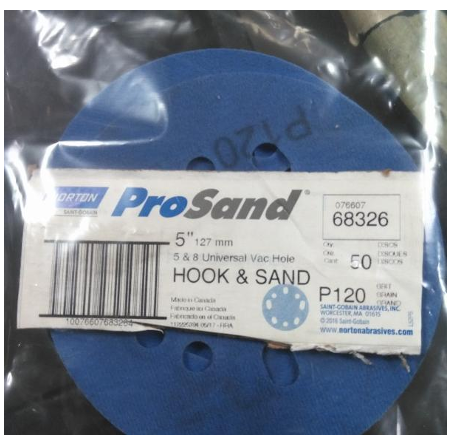 Norton Prosand  P120  HOOK & LOOP (5") Sanding Discs