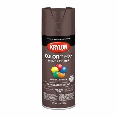 Krylon Paint & Primer (Satin Leather Brown) (12oz)